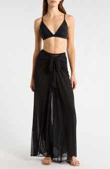 Hutch Floral Tie Waist Wide Leg Cover-Up Pants