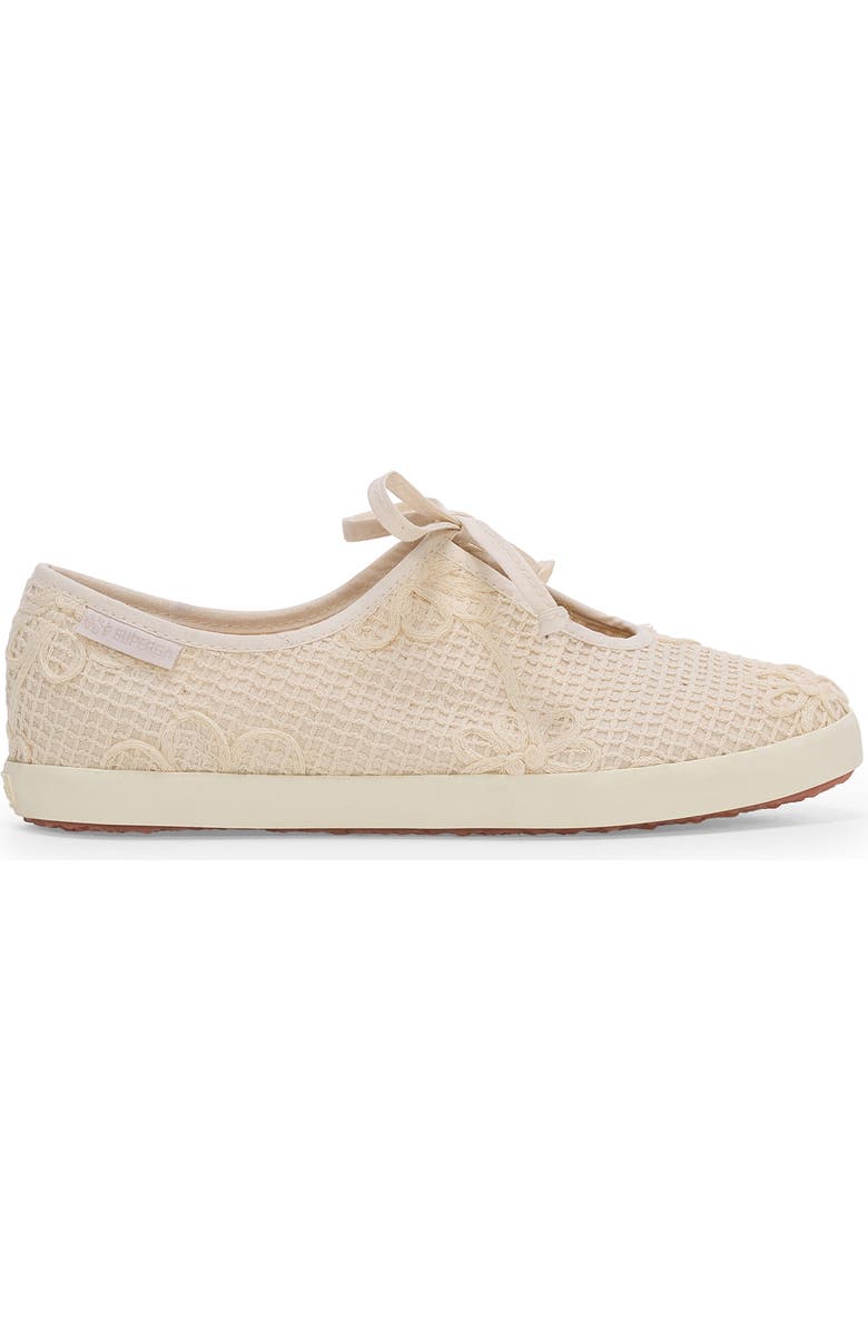 Superga 2442 Ballerina Lace Net Flower Crochet Sneakers, Main, color, Beige Raw-Off White