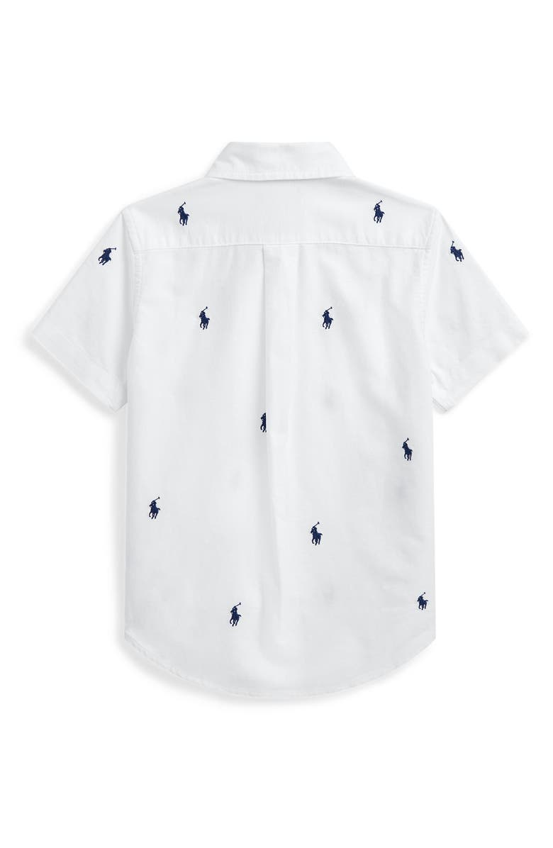 Ralph Lauren Kids' Button-Down Oxford Shirt, Alternate, color, White