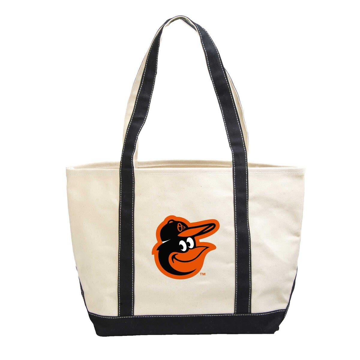 LOGO BRANDS Baltimore Orioles Canvas Tote Bag, Main, color, 