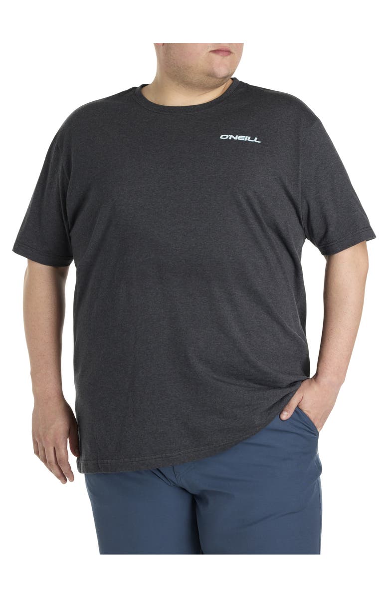 O'Neill Big & Tall Blended Graphic Tee, Alternate, color, Black Heather