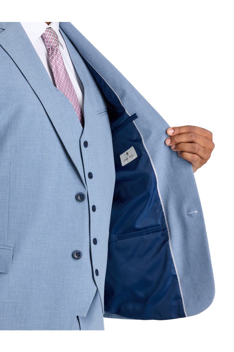 Big & Tall Jacket-Relaxer Micro Check Suit Jacket, Alternate, color, BLUE