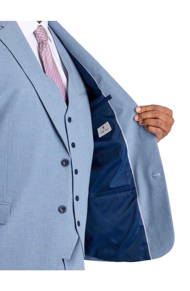 Oak Hill by DXL Big & Tall Jacket-Relaxer Micro Check Suit Jacket, Alternate, color, Blue