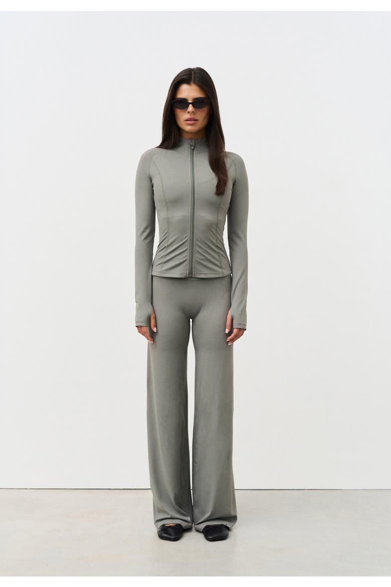 Softsculpt Zip Jacket, Main, color, Dark Olive