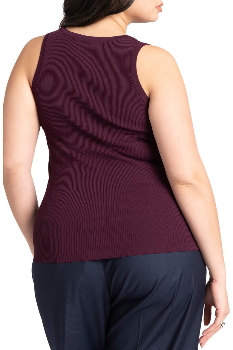 Scoop Neck Rib Tank, Alternate, color, POTENT PURPLE