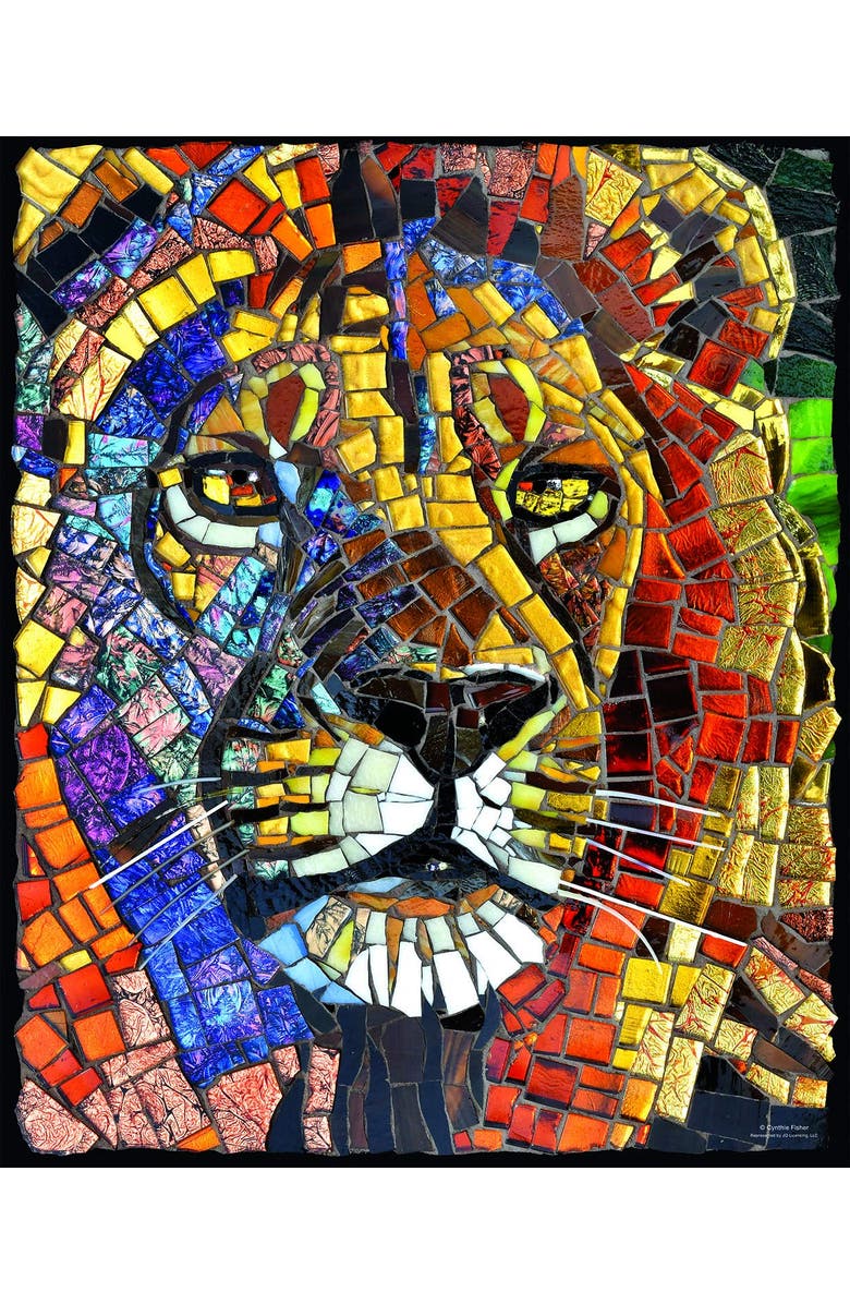 Sunsout Stained Glass Lion 1000 piece Jigsaw Puzzle for Adults, Alternate, color, Multicolor