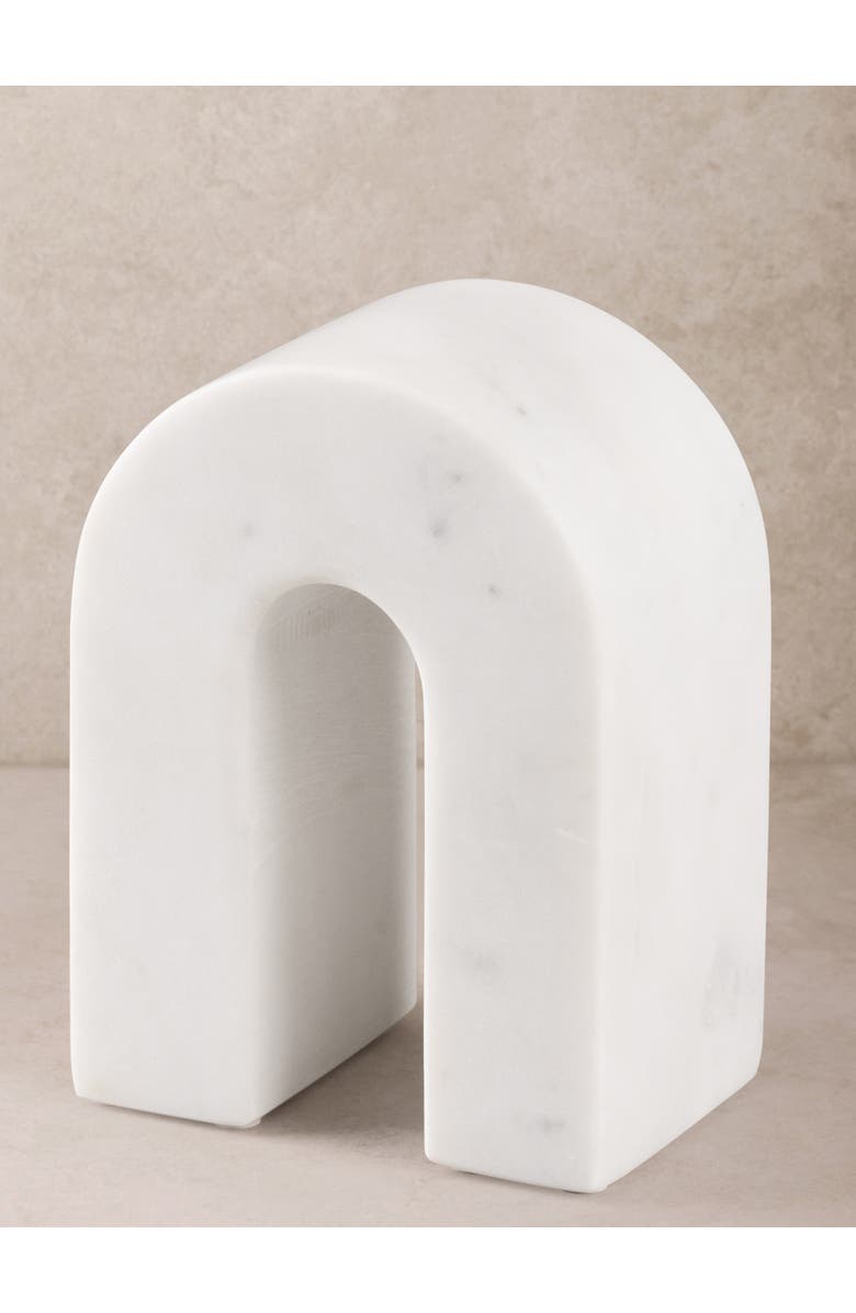GAURI KOHLI Quest Marble Decorative Object, Main, color, Ivory White