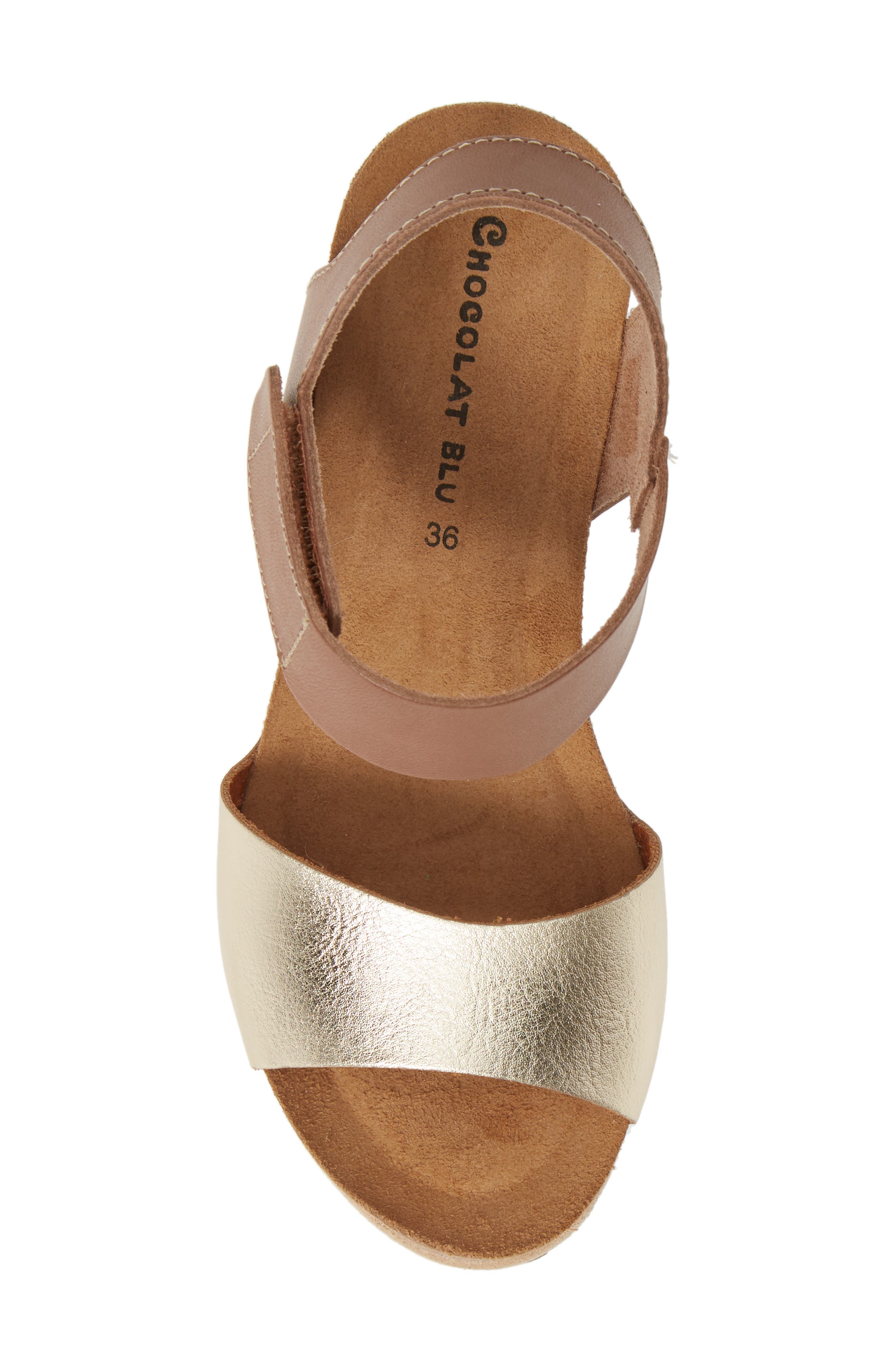 Shea Platform Wedge Sandal, Alternate, color, WHISKEY LEATHER