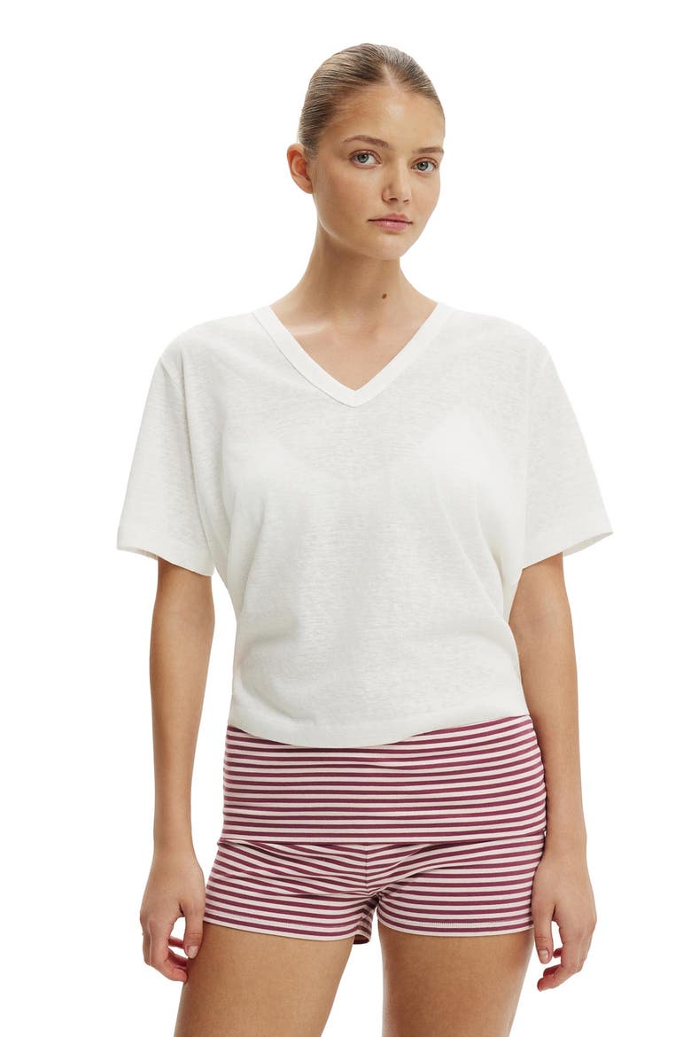 Women's Hallie Foldover Micro Short, Alternate, color, Madi Stripe Rich Plum