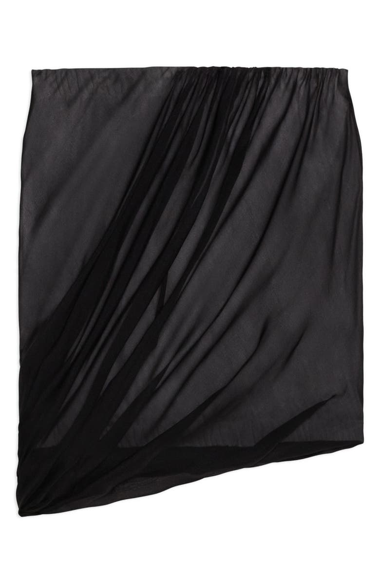 Helmut Lang Bubble Silk Miniskirt, Alternate, color, Black