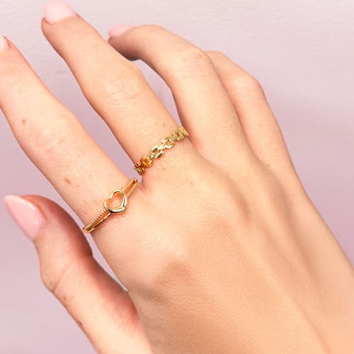 The Lovery Fine Jewelry Gold Split Shank Open Heart Ring In Gold