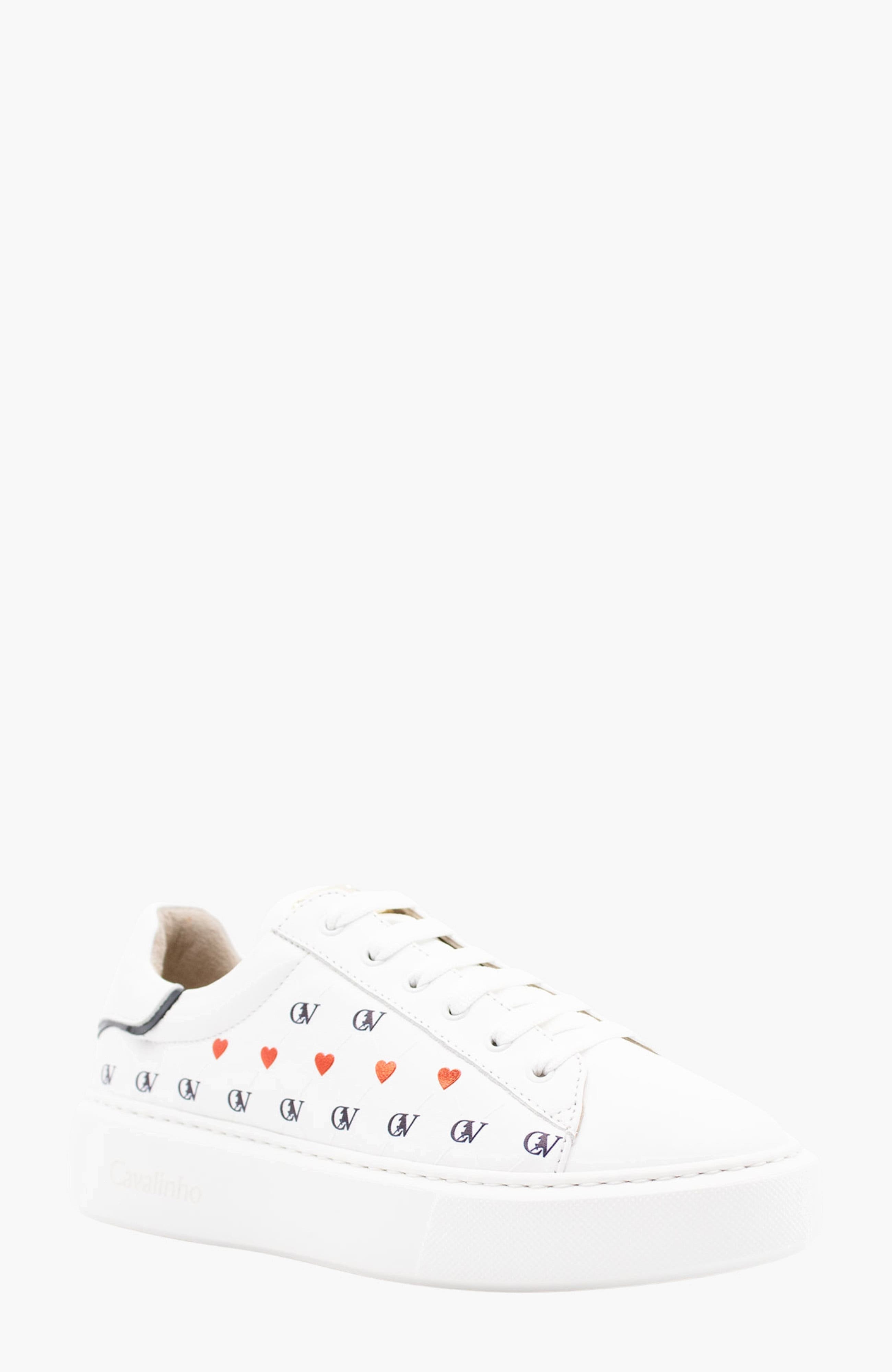 Love Yourself Leather Sneakers, Alternate, color, Navy / White / Red