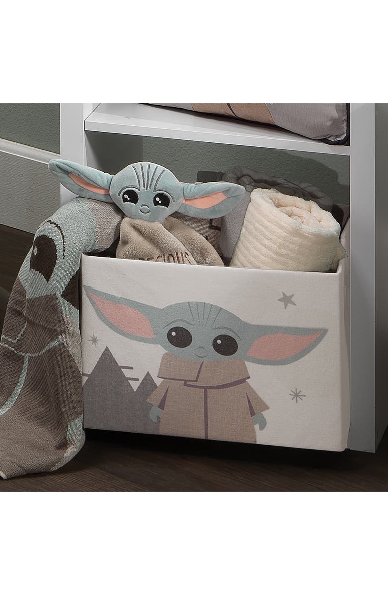 Lambs & Ivy Star Wars Grogu/Baby Yoda Foldable/Collapsible Storage Bin/Basket, Alternate, color, Taupe