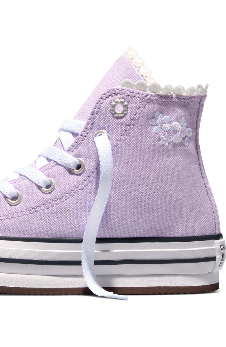 Converse Kids' Chuck Taylor All Star EVA Lift Canvas High Top Platform Sneaker, Alternate, color, Lavender Latte/White/Black