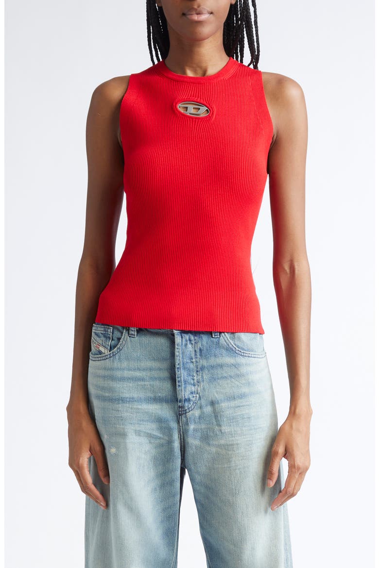 M-Caddix-Top Logo Cutout Sleeveless Rib Top (Women) | Nordstromrack