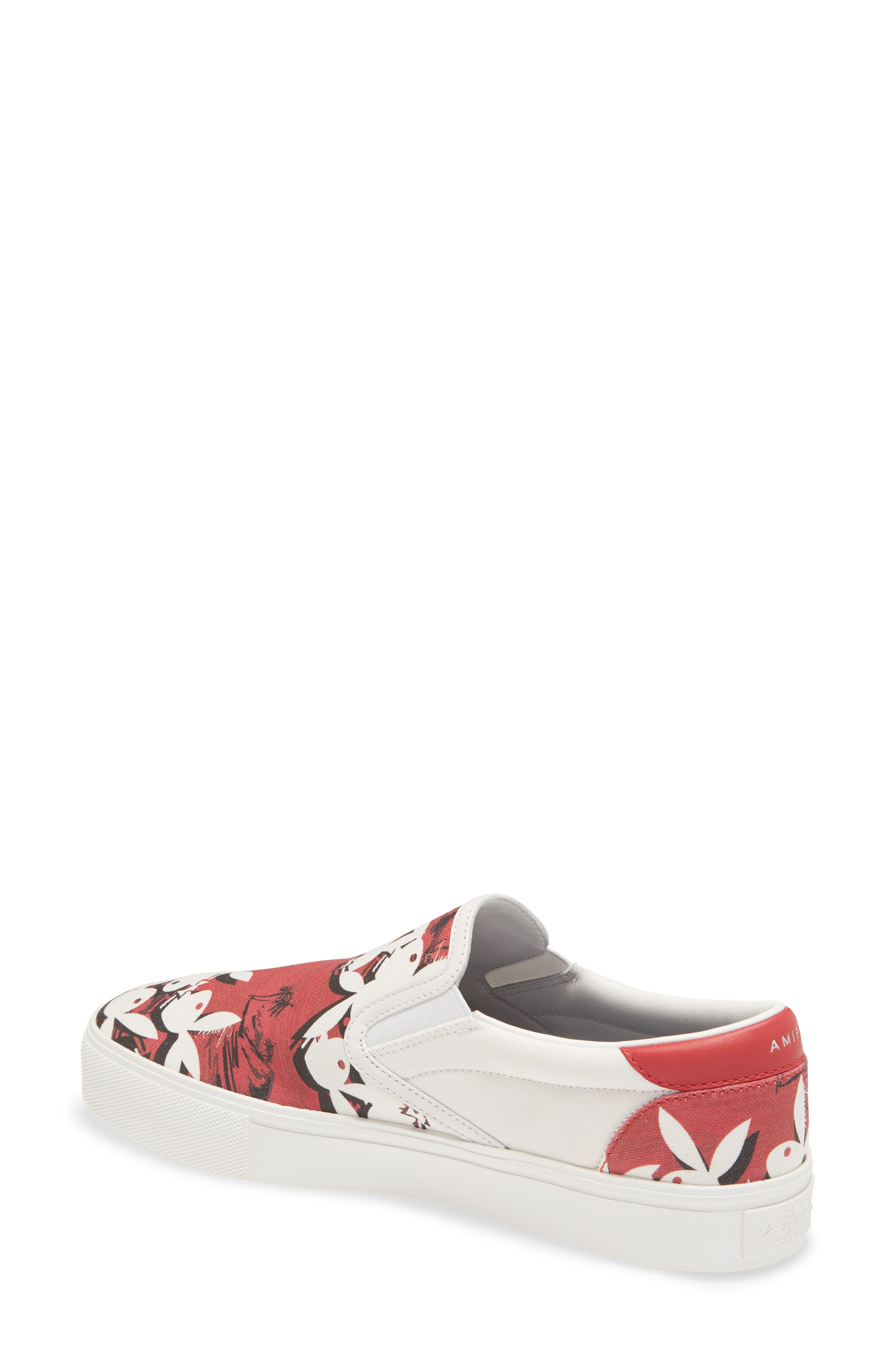 AMIRI Playboy Bunny Logo Slip-On Sneaker, Alternate, color, 