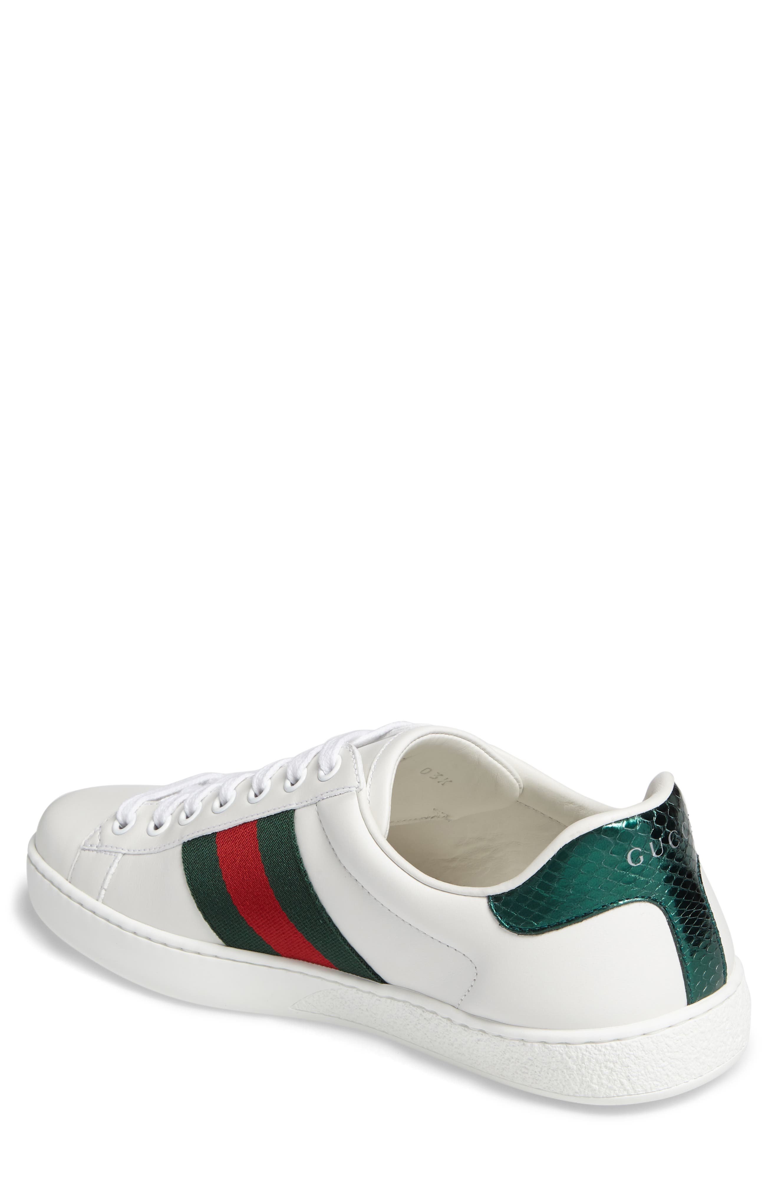 Gucci New Ace Sneaker, Alternate, color, Bianco Multi Leather