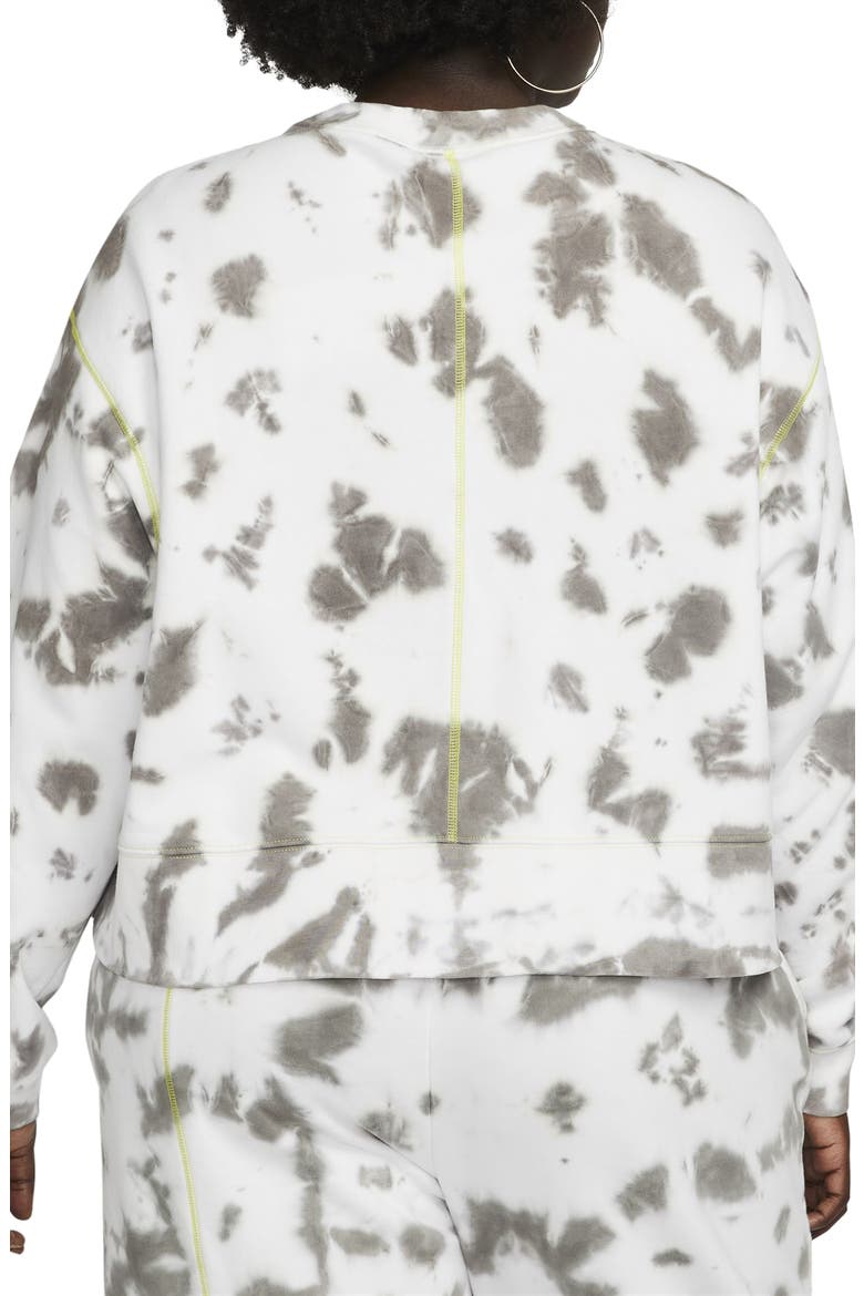 Sportswear Tie Dye Fleece Sweatshirt, Alternate, color, FLAT PEWTER/ BLACK