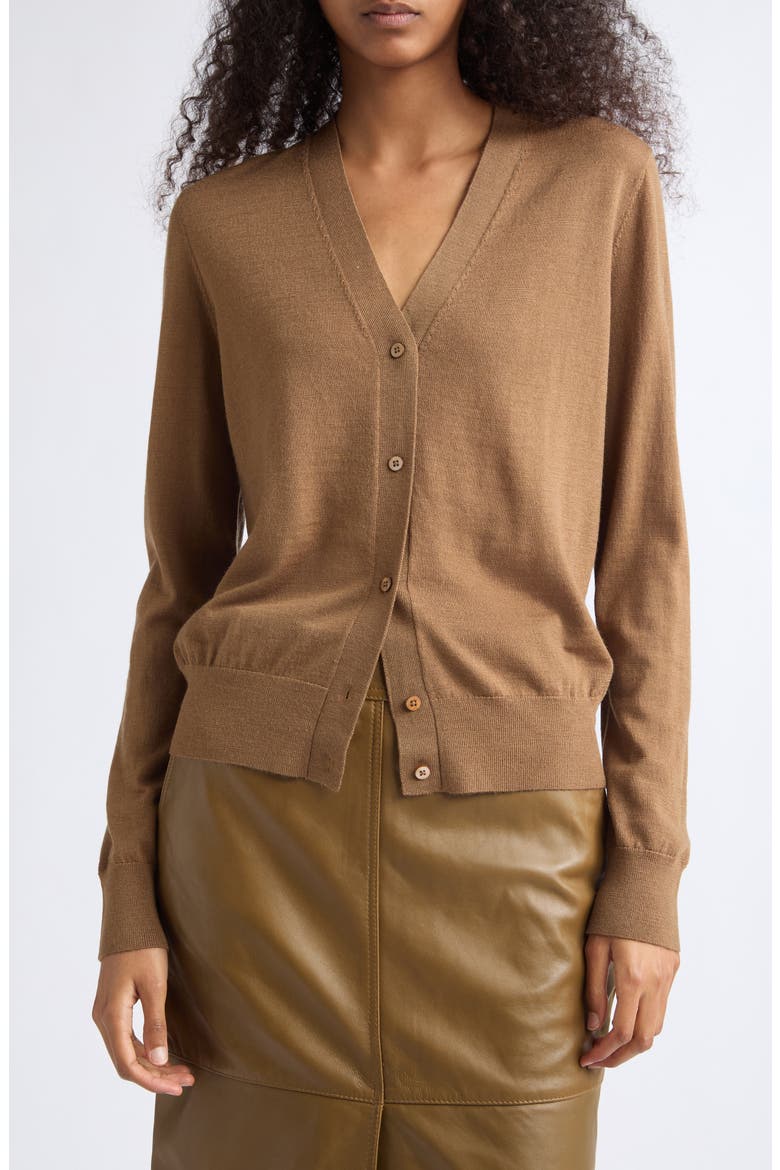 Simi Wool Cardigan, Main, color, CAMEL