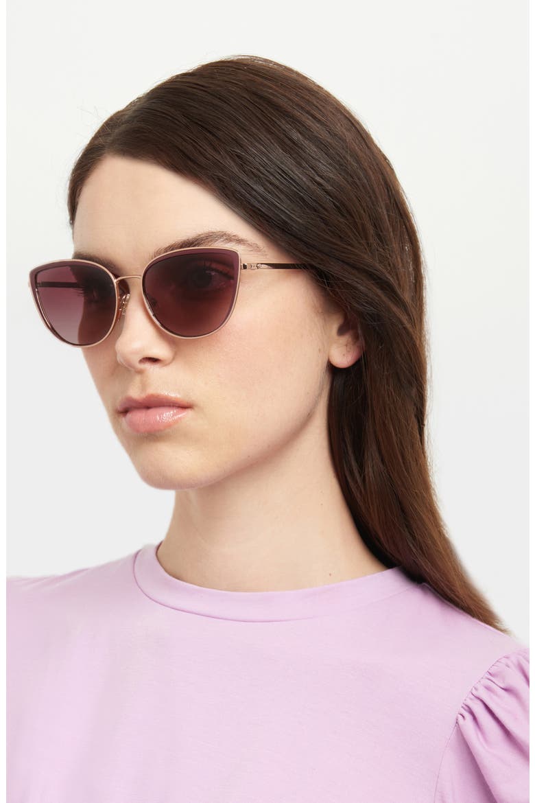 staci 56mm gradient cat eye sunglasses, Alternate, color, 0AU2-3X