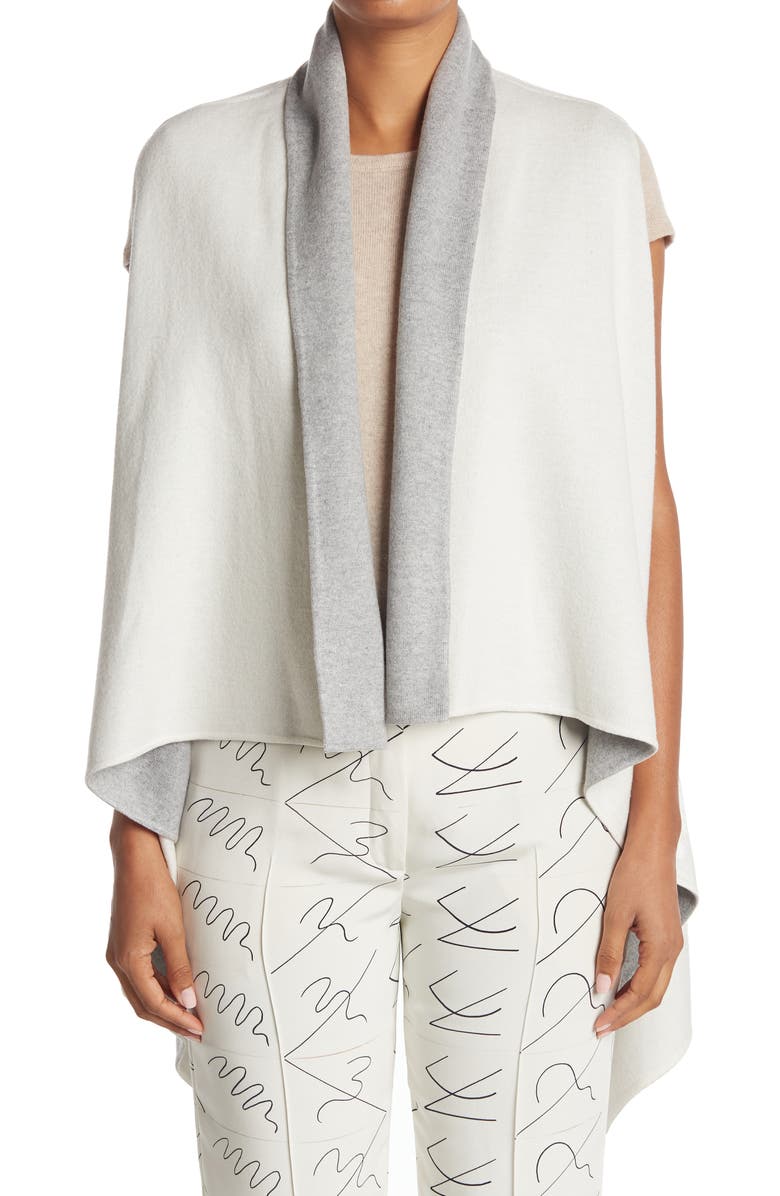 Akris Pepita Sleeveless Cardigan, Alternate, color,