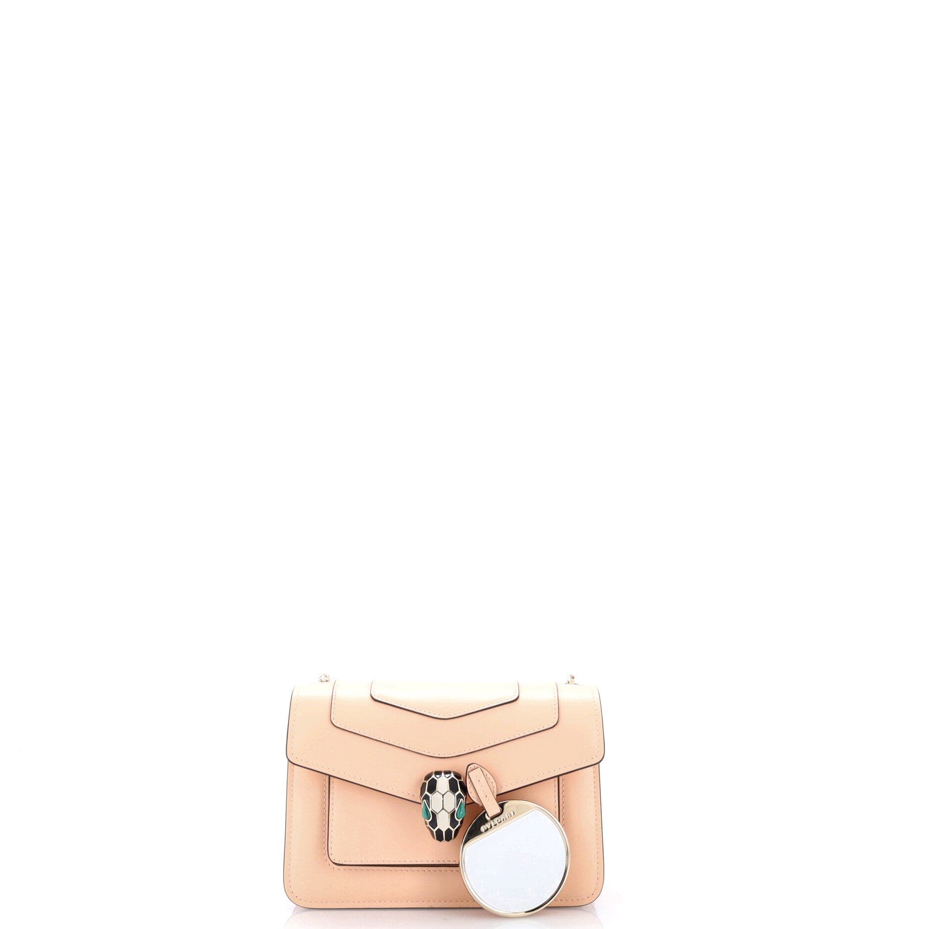 Serpenti Forever Shoulder Bag Leather Mini, Alternate, color, White