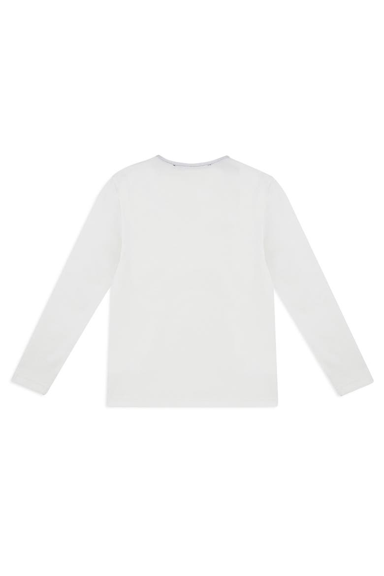 T-shirt Round Neck Ls Crest Boy, Alternate, color, white