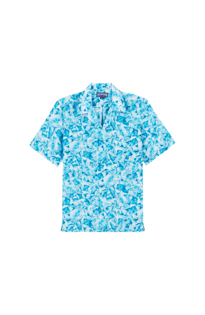 Vilebrequin Men's Iced Turtles Printed Cotton Silk Shirt, Alternate, color,