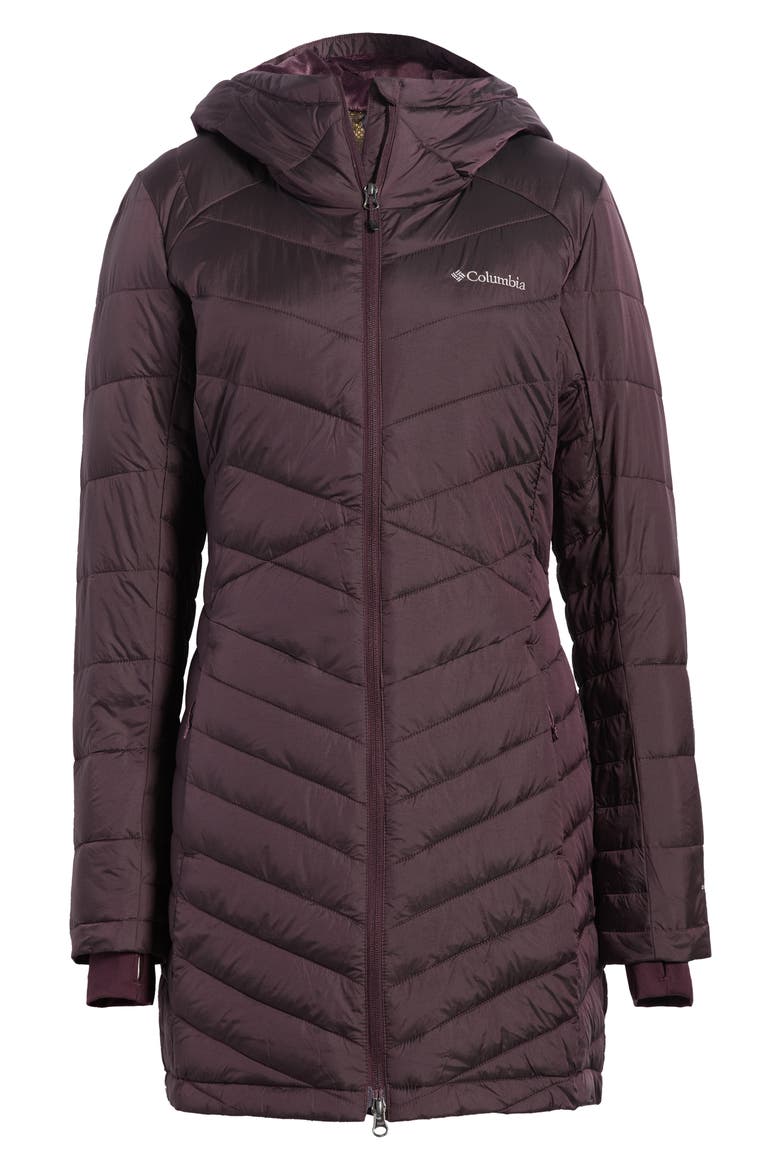 Joy Peak™ II Hooded Water Repellent Mid Jacket, Alternate, color, MOONVISTA SHINE