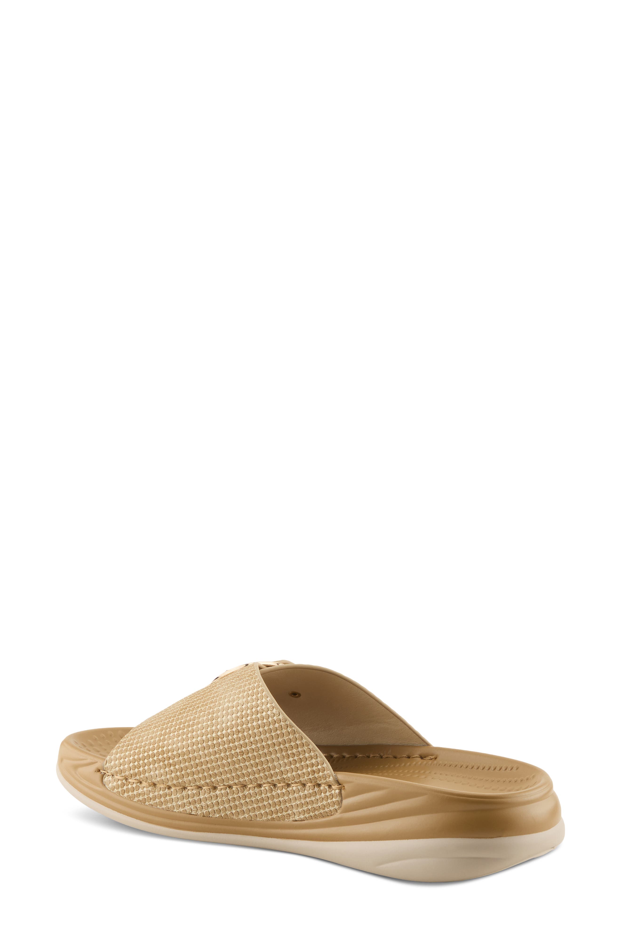 Brewer Slide Sandal, Alternate, color, TAN METALLIC