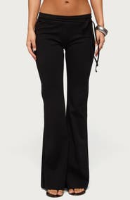 EDIKTED Junipar Tie Waist Flare Pants