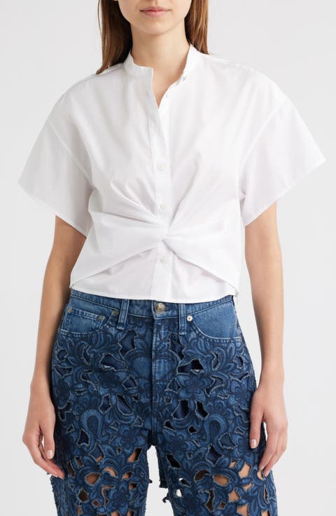 Gretchen Short Sleeve Poplin Button-Up Shirt