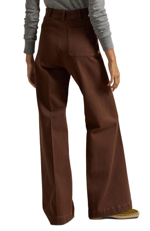 Polo Ralph Lauren High Waist Wide Leg Pants In Brown