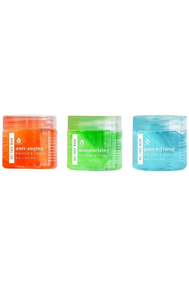 3-Pack Gel Face Mask with Applicator, Main, color, Multicolor