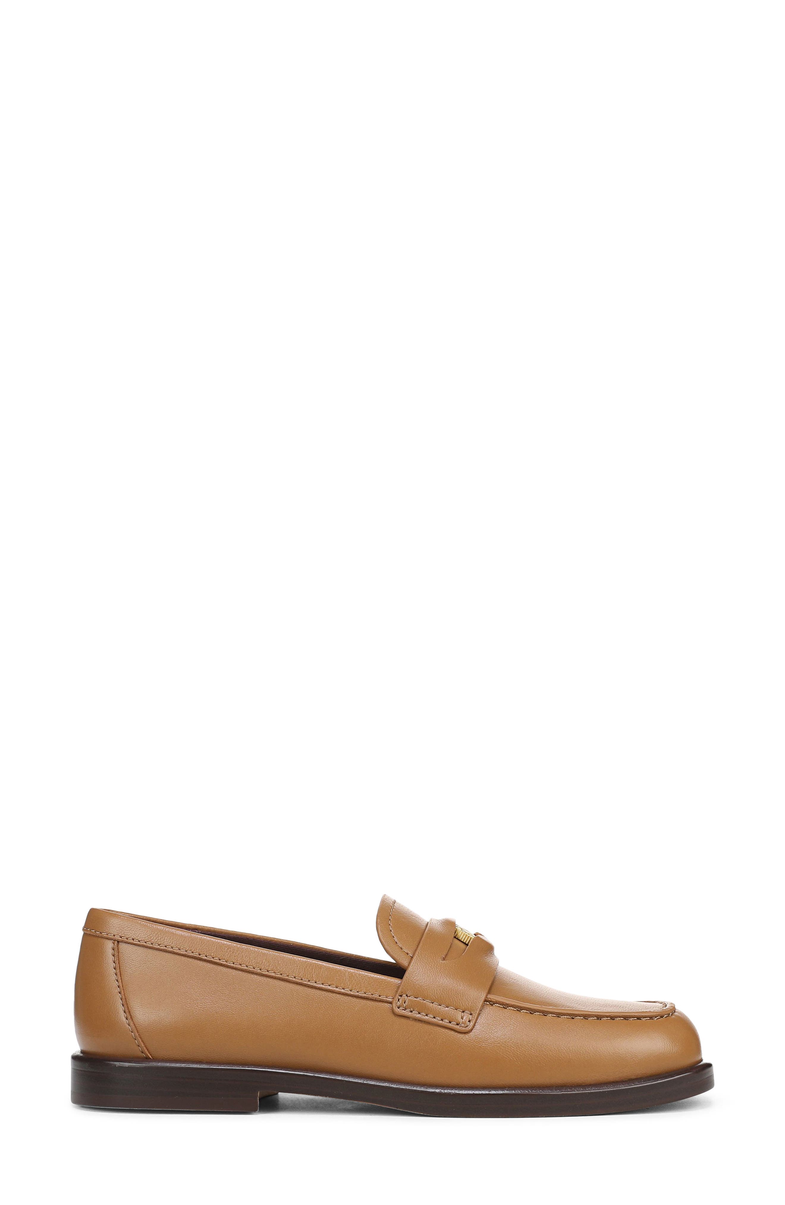Bessy Coin Loafer, Alternate, color, BROWN LEATHER