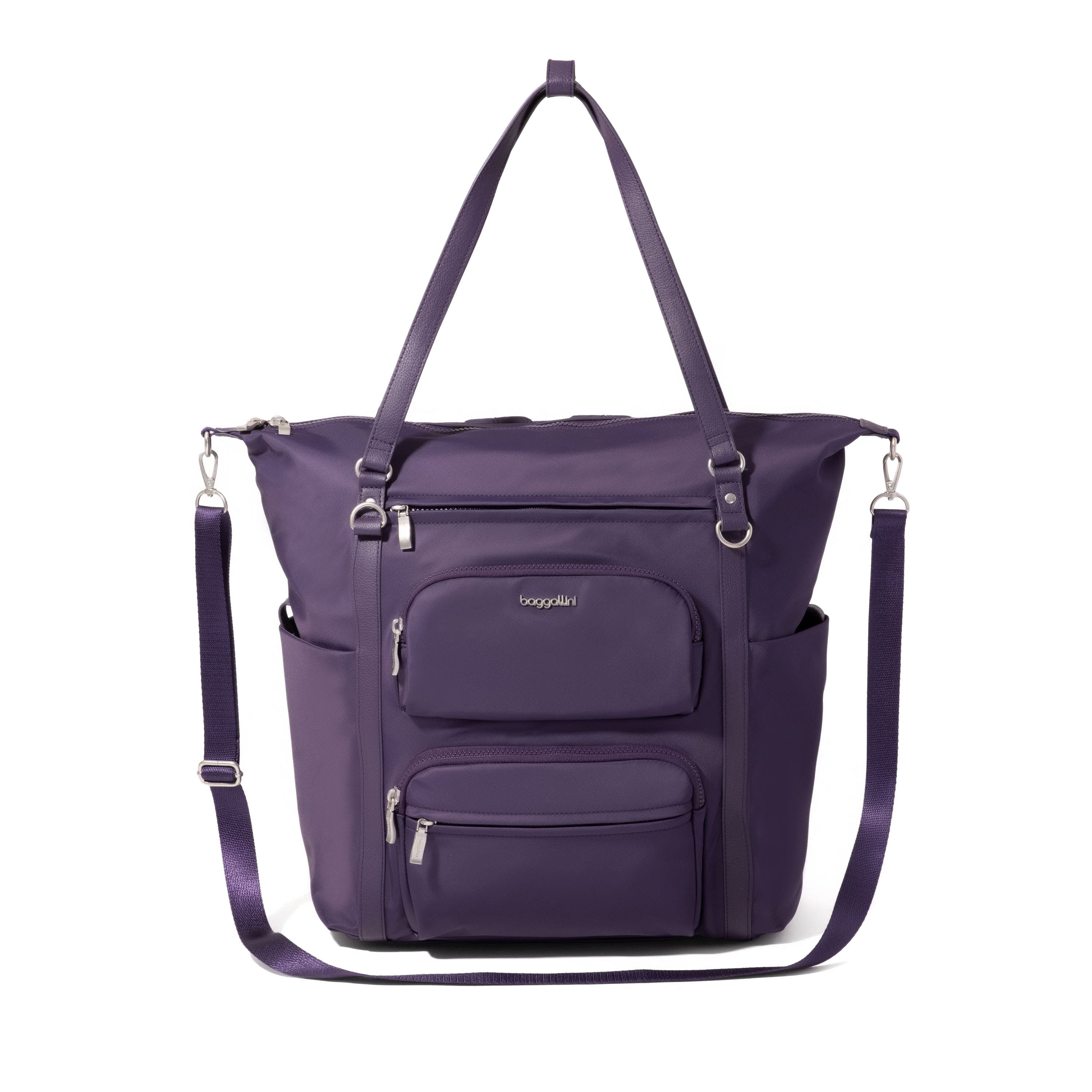 BAGGALLINI Nolita Convertible Backpack in Deep Grape Twill 