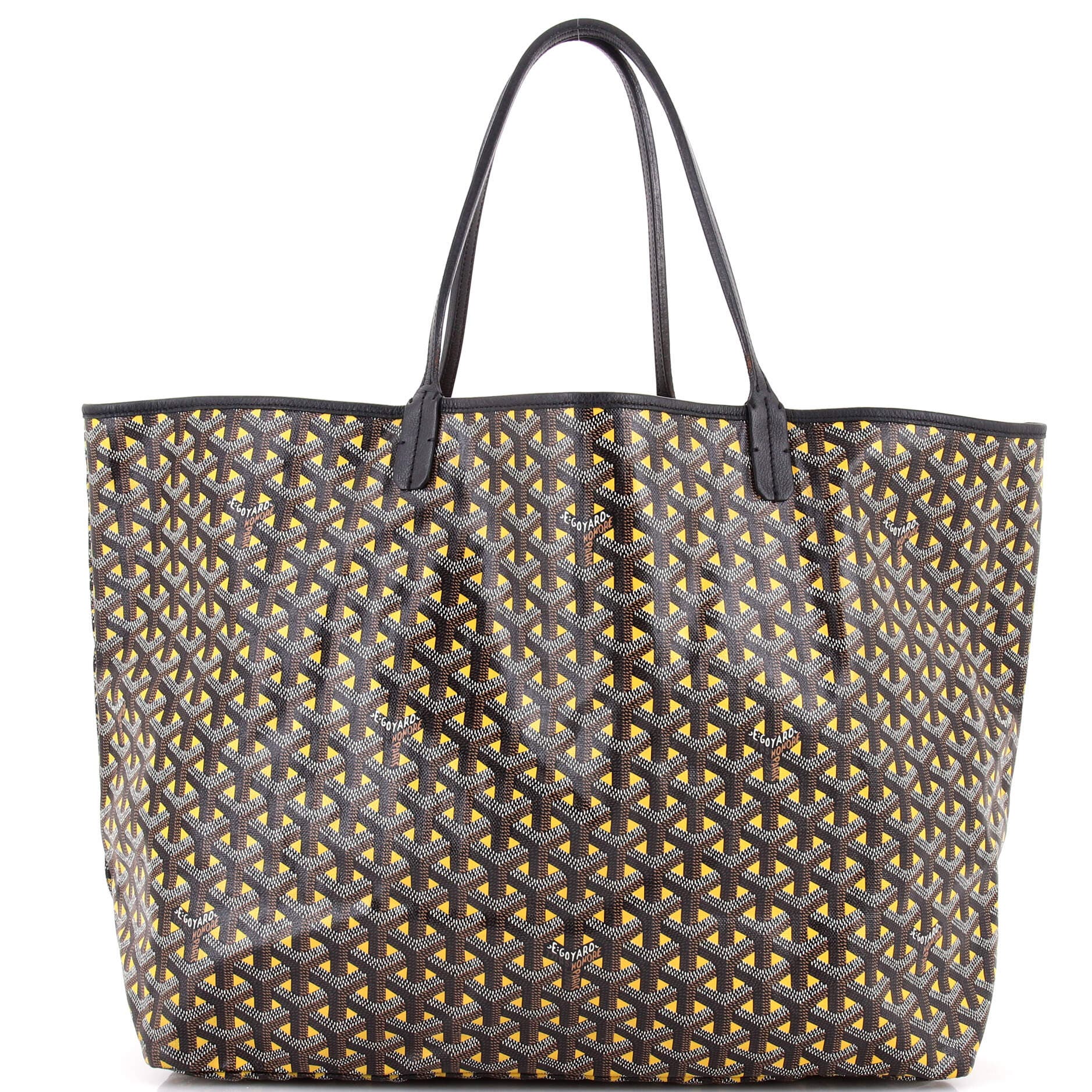 Pre-Owned Goyard Saint Louis Tote Claire Voie Coated Canvas GM, Main, color, Black