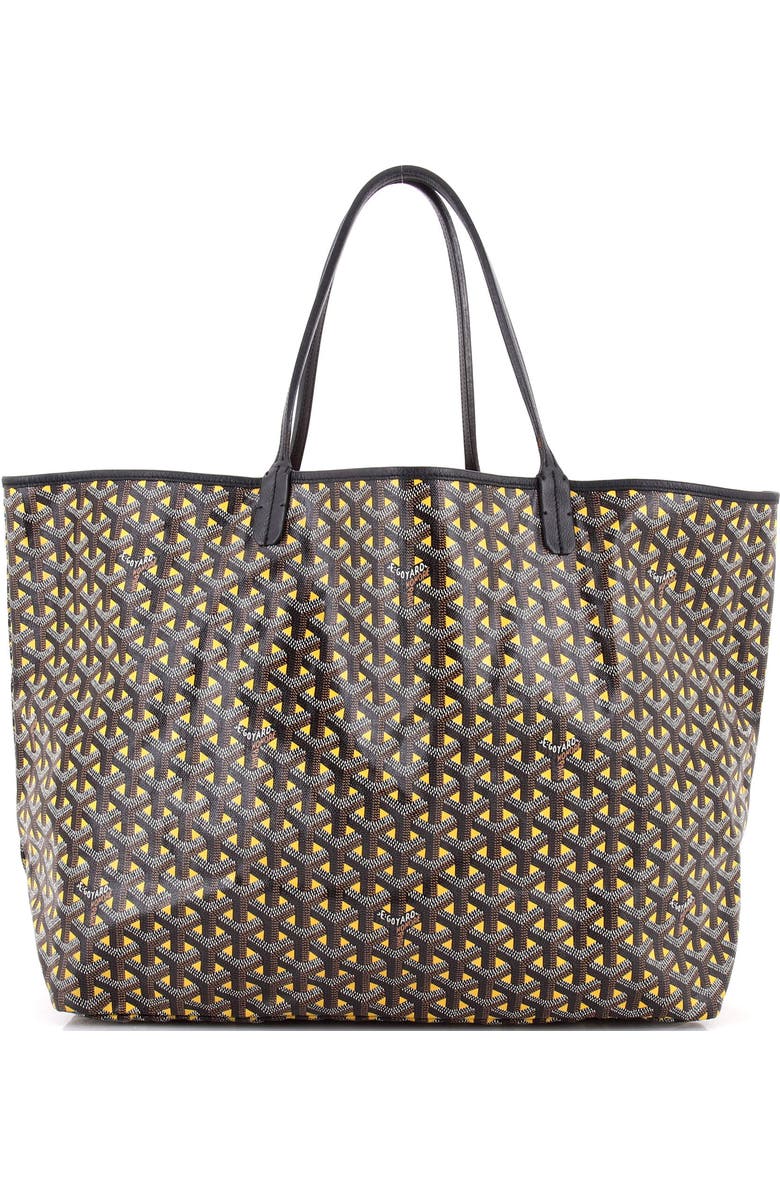 Pre-Owned Goyard Saint Louis Tote Claire Voie Coated Canvas GM, Main, color, Black