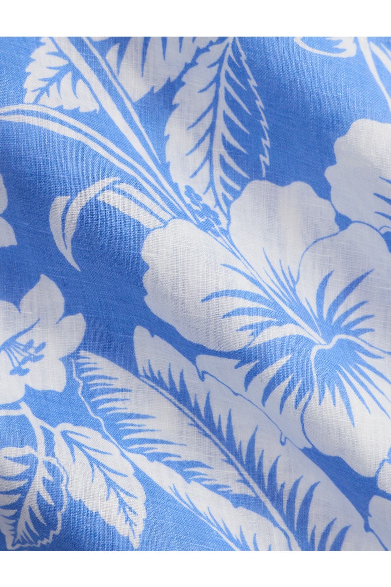 Big & Tall Sweetheart Linen Floral Sport Shirt, Alternate, color, BLUE