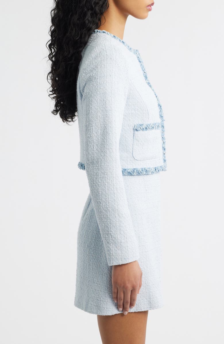 LoveShackFancy Novara Sleeveless Tweed Minidress, Alternate, color, Wild River