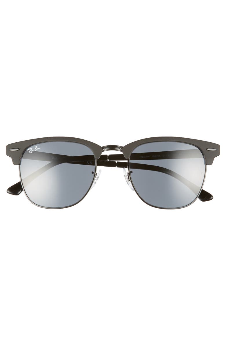 Ray-Ban Clubmaster 51mm Sunglasses, Alternate, color, Shiny Black