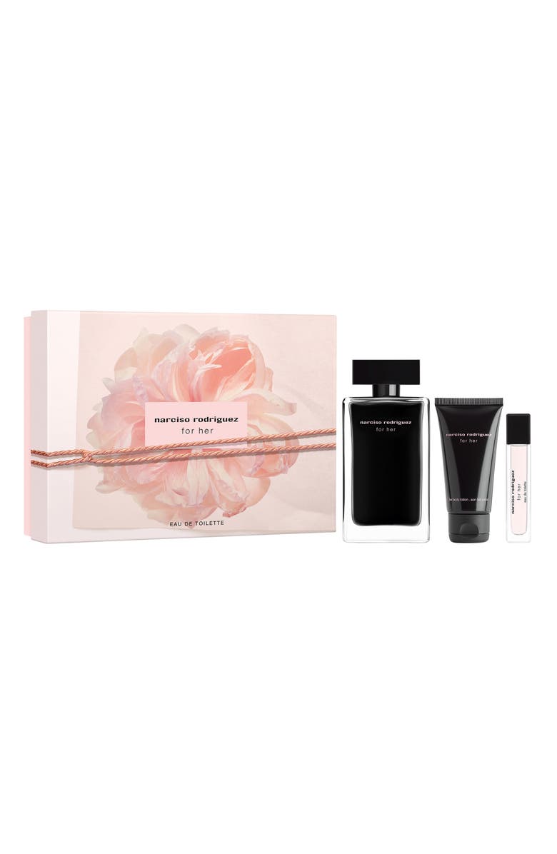 Narciso Rodriguez 3-Piece For Her Eau de Toilette Gift Set $179 Value, Main, color,