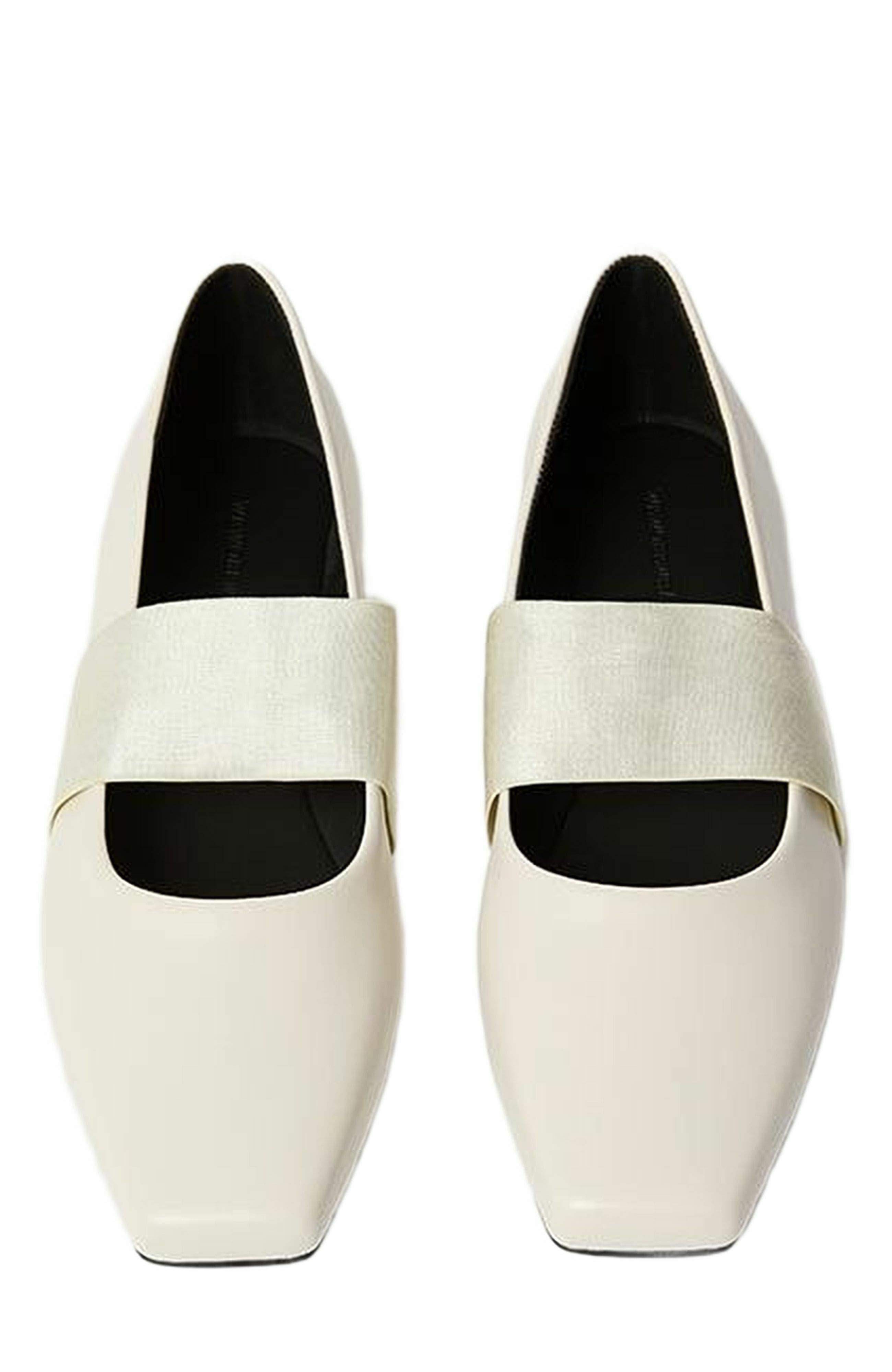 WeWoreWhat Strap Ballet Flat, Alternate, color, Ivory