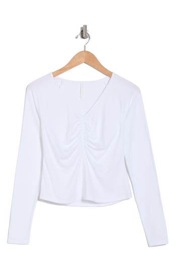 Z BY ZELLA Z BY ZELLA ATMOSPHERE RUCHED LONG SLEEVE T-SHIRT