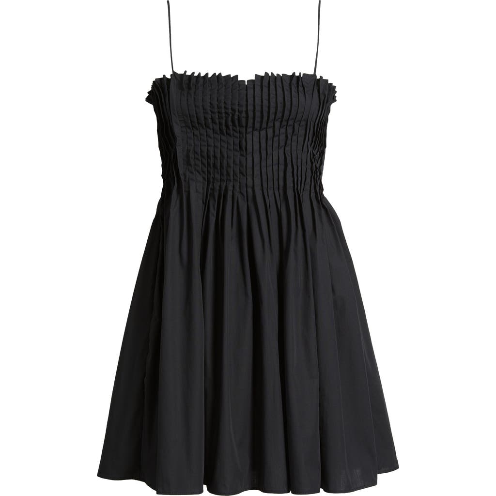 Mango Gaia Pintuck A-line Dress In Black