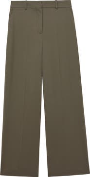 Reiss Solene Wool Blend Wide Leg Pants