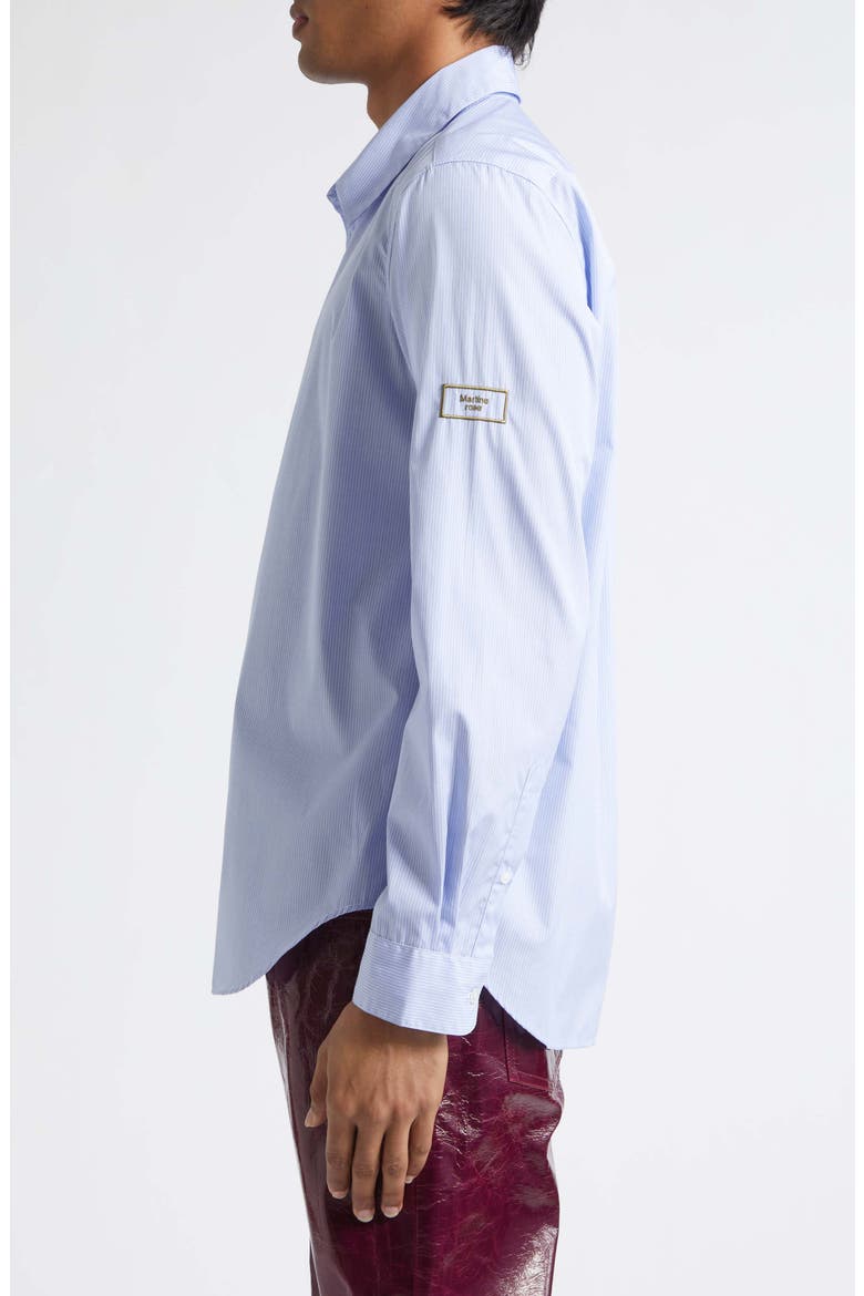 Classic Logo Stripe Button-Up Shirt, Alternate, color, BLUE WHITE STRIPE