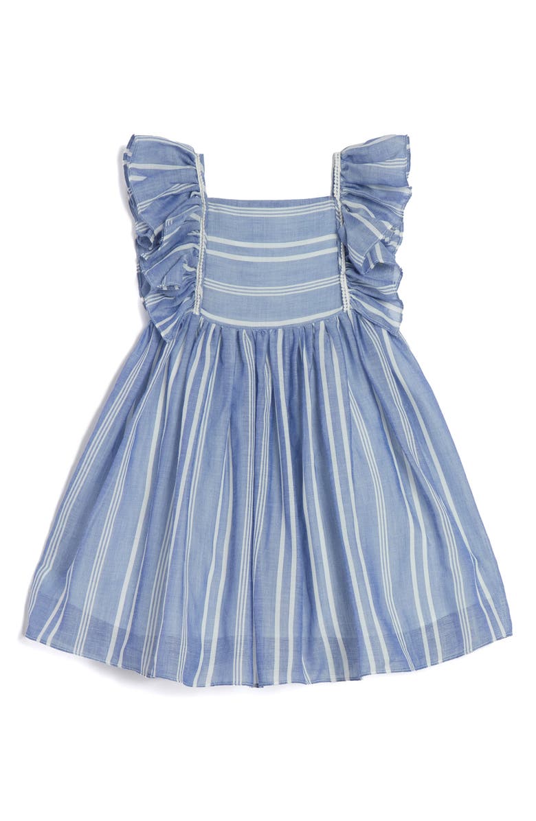Pippa & Julie Kids' Chambray Stripe Dress, Main, color, Blue