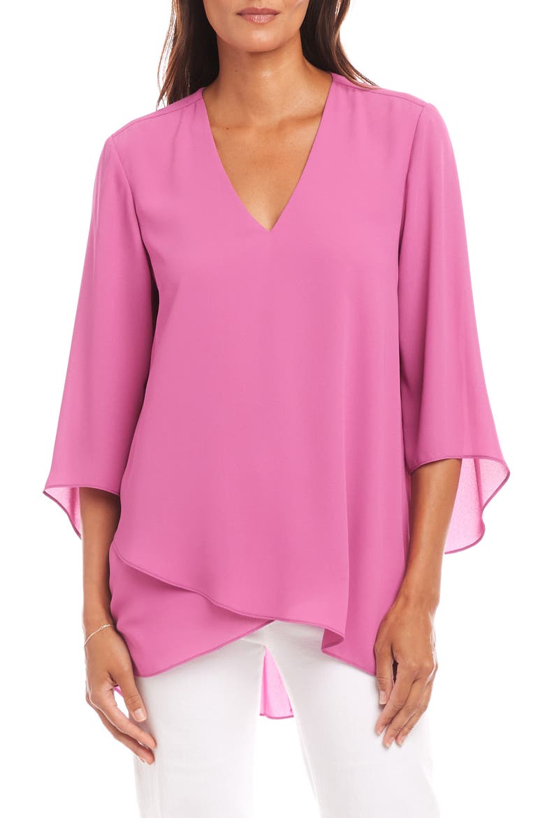 Asymmetrical Crepe Top, Main, color, TULIP