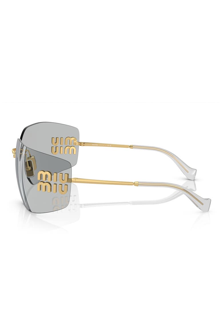 80mm Oversize Irregular Sunglasses, Alternate, color, GOLD / LIGHT GREY
